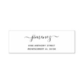 手書きモダンの名前と差出人住所08c. セルフインキングスタンプ (デザイン)