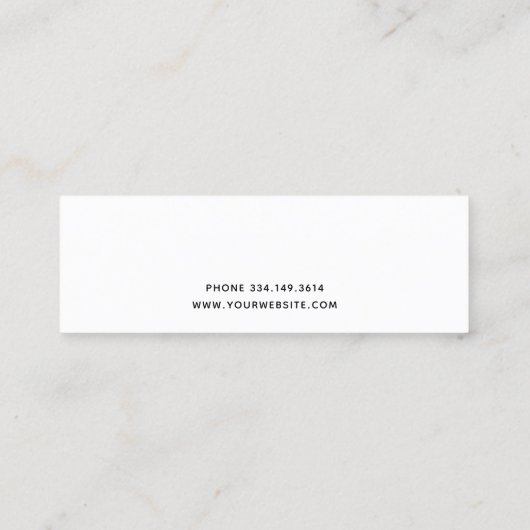 手書きモダンの名前と差出人住所08e。 スキニー名刺 (裏面)