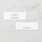 手書きモダンの名前08.プレーンテンプレート スキニー名刺 (正面/裏面)