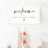 手書きモダンの結婚ブライダルシャワーへようこそ 横断幕 (インサイチュ)