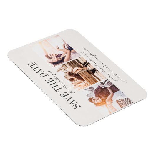 手書きモダンの3枚の写真を救作成 マグネット (右側)