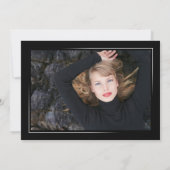 手書きモダンインクスクリプト卒業生2写真 案内状 (裏面)