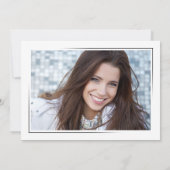 手書きモダンインクスクリプト卒業生2写真 案内状 (裏面)