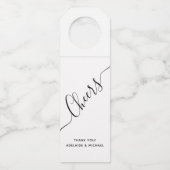 手書きモダンスエレガントクリプトのカスタム応援 ボトルネックタグ (正面)