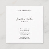 手書きモダンスエレガントクリプト スクエア名刺 (裏面)