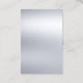 手書きモダンスクリプトシルバー洗練 名刺 (裏面)