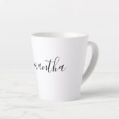 手書きモダンスクリプトタイポグラフィ名 カフェラテマグ (右アングル)