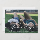 手書きモダンスクリプトファミリの写真 シーズンカード (正面)