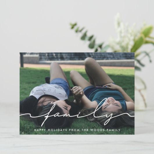 手書きモダンスクリプトファミリの写真 シーズンカード (スタンド正面)