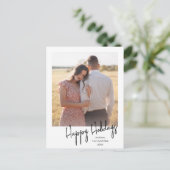 手書きモダンスクリプトフォトホリデー葉書 シーズンポストカード (スタンド正面)