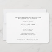 手書きモダンスクリプトフォト2022卒業 招待状 (裏面)