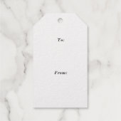 手書きモダンスクリプトメリークリスマス金ゴールド ギフトタグ (裏面)