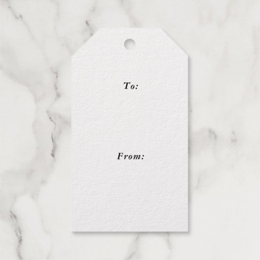 手書きモダンスクリプトメリークリスマス金ゴールド ギフトタグ (裏面)