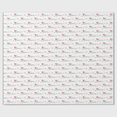 手書きモダンスクリプトラブ&ハート ラッピングペーパー (フラット)