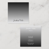 手書きモダンスクリプト文字エレガントテンプレート スクエア名刺 (正面/裏面)