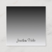 手書きモダンスクリプト文字エレガントテンプレート スクエア名刺 (正面)