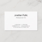 手書きモダンスクリプト文字シンプルテンプレート 名刺 (正面)