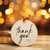 手書きモダンスクリプト白黒ありがとう フェイバータグ