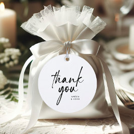 手書きモダンスクリプト白黒ありがとう フェイバータグ