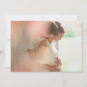 手書きモダンスクリプト白黒写真 サンキューカード (裏面)