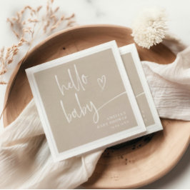 手書きモダンスクリプト赤ちゃんシャワー スタンダードランチョンナプキン