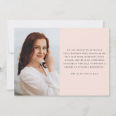 手書きモダンスクリプト赤面3 Photo Gradation 案内状 (裏面)