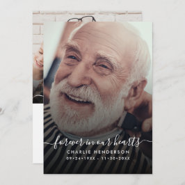 手書きモダンスクリプト2 – 写真の葬儀/死 サンキューカード