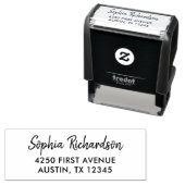 手書きモダンスクリプト |差出人住所 セルフインキングスタンプ (インサイチュ)