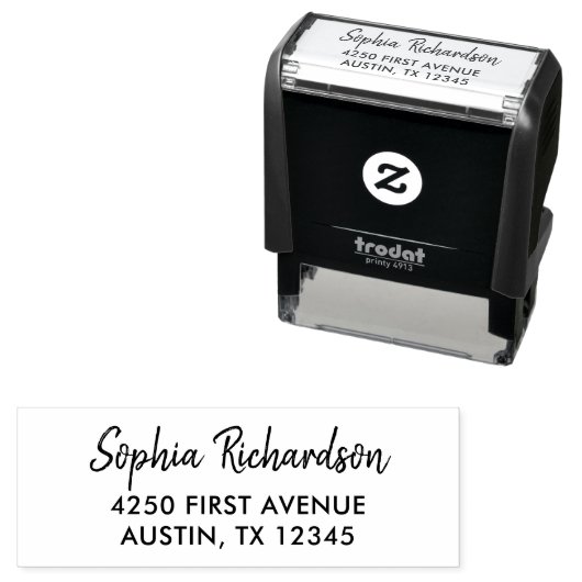 手書きモダンスクリプト |差出人住所 セルフインキングスタンプ (インサイチュ)