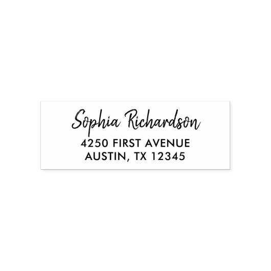 手書きモダンスクリプト |差出人住所 セルフインキングスタンプ (デザイン)