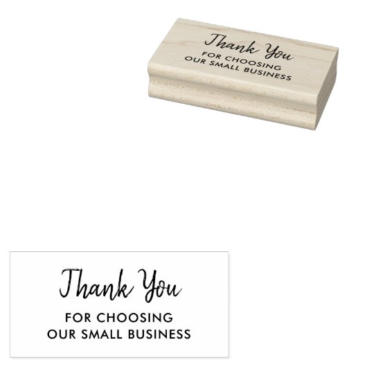 手書きモダンスクリプトSmall Business Thank You ラバースタンプ (押印)