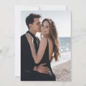 手書きモダンスミニマルクリプト婚約パーティ 招待状 (裏面)