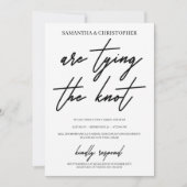 手書きモダンタイポグラフィの実行 招待状 (正面)