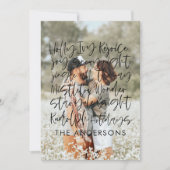 手書きモダンタイポグラフィホリデーフォトカード (正面)