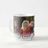 手書きモダンハート家族の写真 コーヒーマグカップ (正面左)