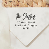 手書きモダンファミリ名差出人住所 ラバースタンプ