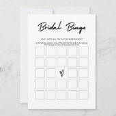 手書きモダンブライダルシャワービンゴゲームカード 招待状 (正面)