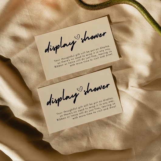 手書きモダンブライダル表示シャワー エンクロージャーカード