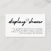 手書きモダンブライダル表示シャワー エンクロージャーカード (正面)