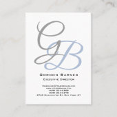 手書きモダンプレーンはっきりしたモノグラムミニマル 名刺 (正面)