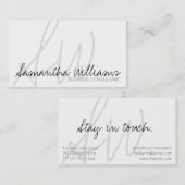 手書きモダンプロフェッショナル名刺 名刺 (正面/裏面)