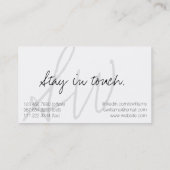 手書きモダンプロフェッショナル名刺 名刺 (裏面)