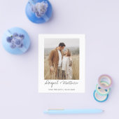 手書きモダン写真の保存日付招待状 チラシ (シングル)