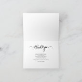 手書きモダン写真結婚の感謝 ノートカード (内部)