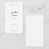 手書きモダン名スクリプトテンプレートシンプル 名刺 (正面/裏面)