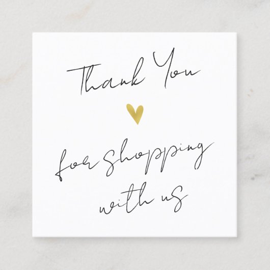 手書きモダン名刺エレガントあり スクエア名刺 (正面)