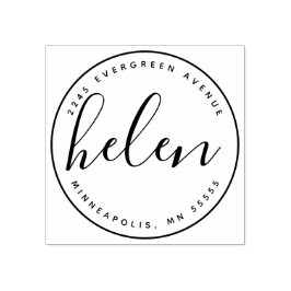 手書きモダン名差出人住所 ラバースタンプ