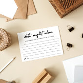 手書きモダン日付JAR日付の夜アイディア アドバイスカード