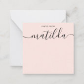 手書きモダン書道シンプルメモカード ノートカード (正面)