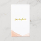 手書きモダン金ゴールドスエレガントクリプトテンプレート 名刺 (正面)